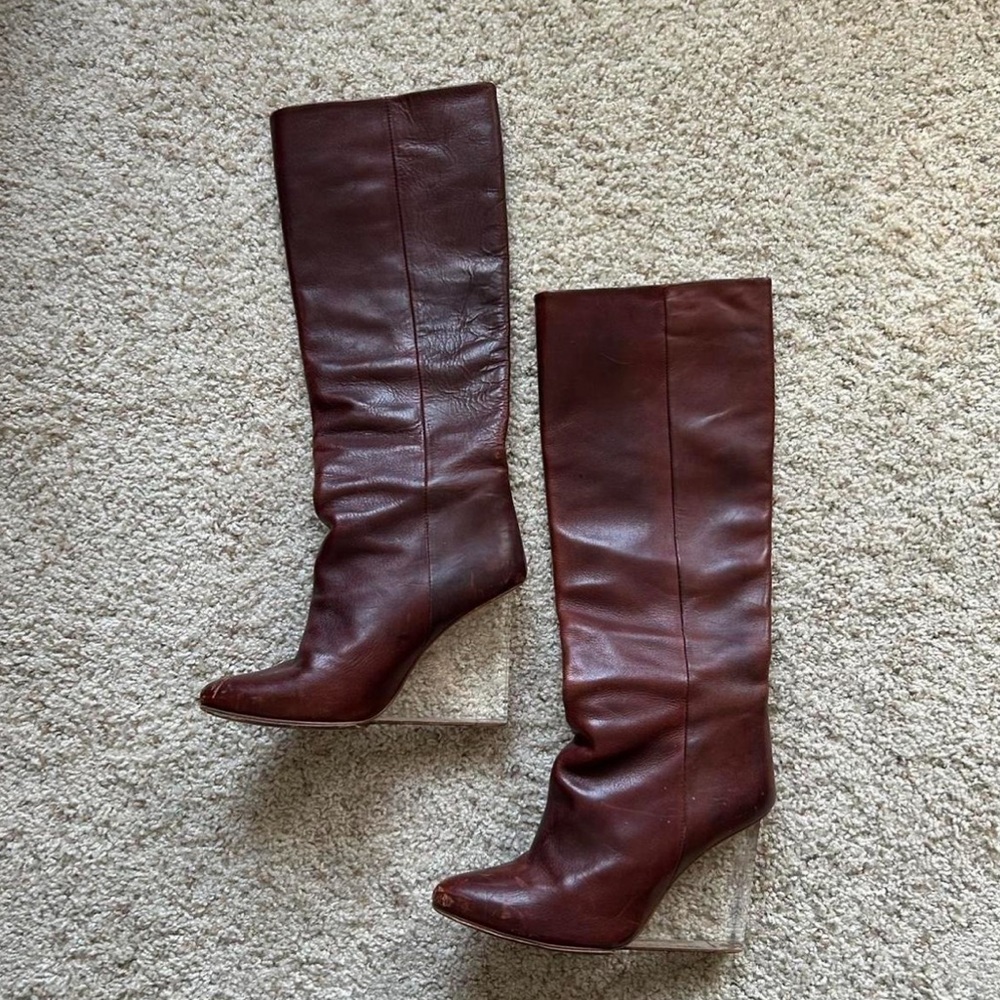 Margiela x H&M Brown Leather Knee-High Boots